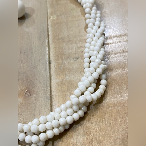 Vintage Jadeite 5 Strand twisted necklace 1950s - Picture 7 of 13